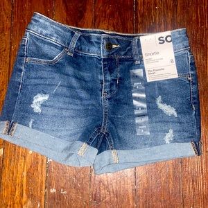 Girl’s jean shorts, never worn and new with tags. Size 8 in children’s